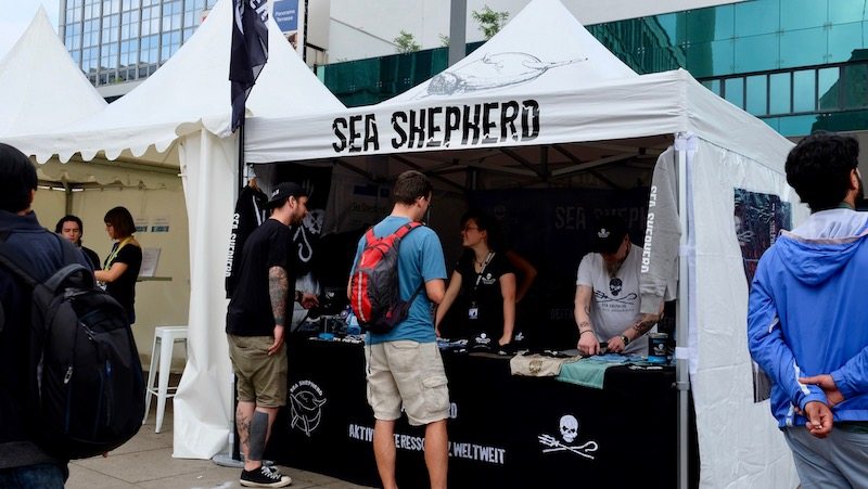 Der Stand von Sea Shepherd auf dem veganen Sommerfest 2017 in Berlin